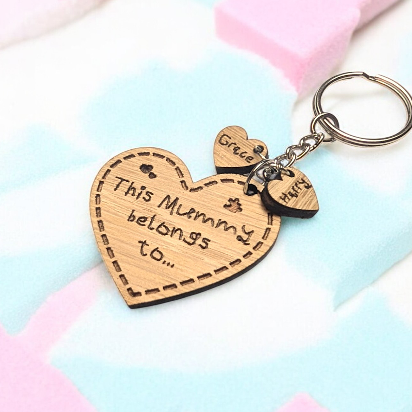 Mothers Day Gift | Personalised Keyring | 'This Mummy Belongs To' Keyring | Keepsake | Key Accessories
