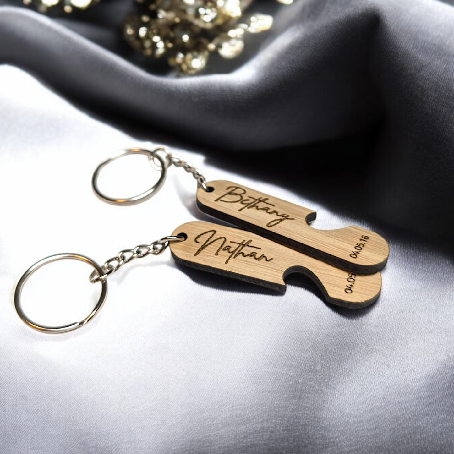 Personalised Love Keyring Set | Couples | Valentines Gift | Present