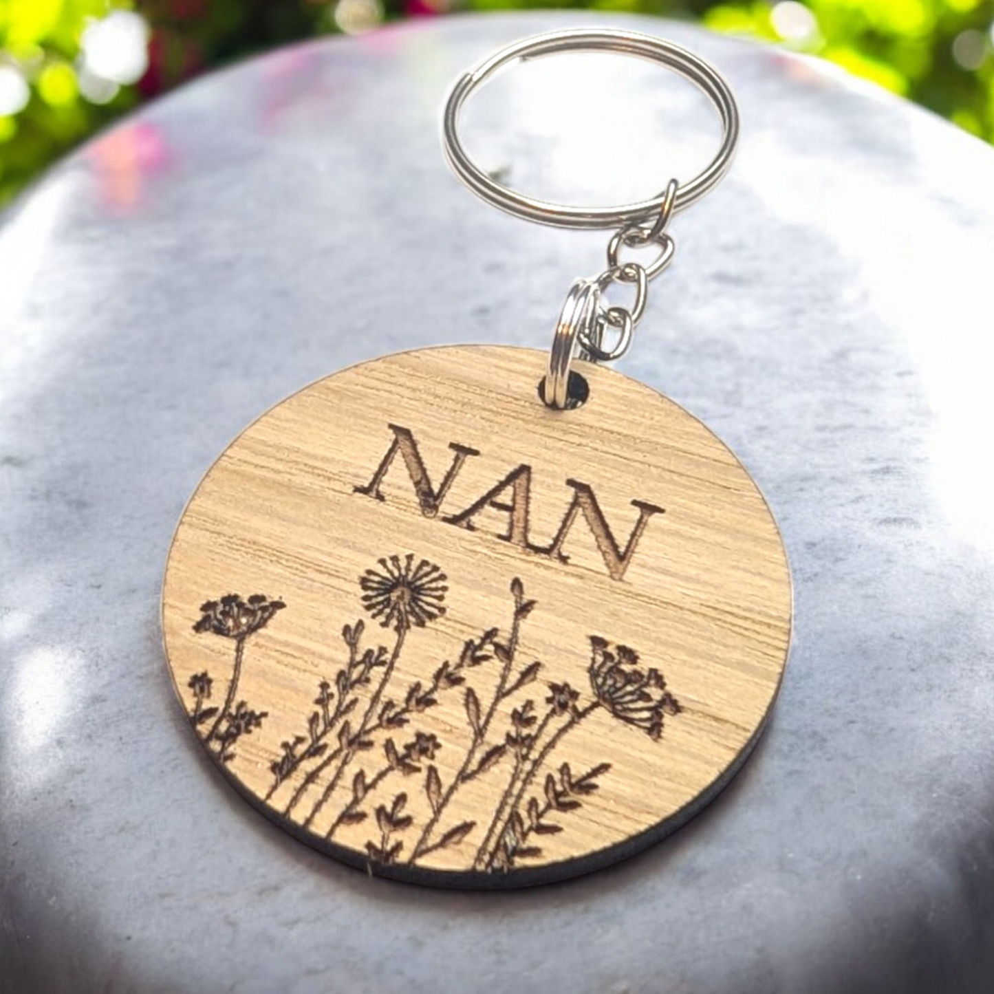 Mothers Day Gift | Personalised Keyring | Floral Keyring | Keepsake | Key Accessories