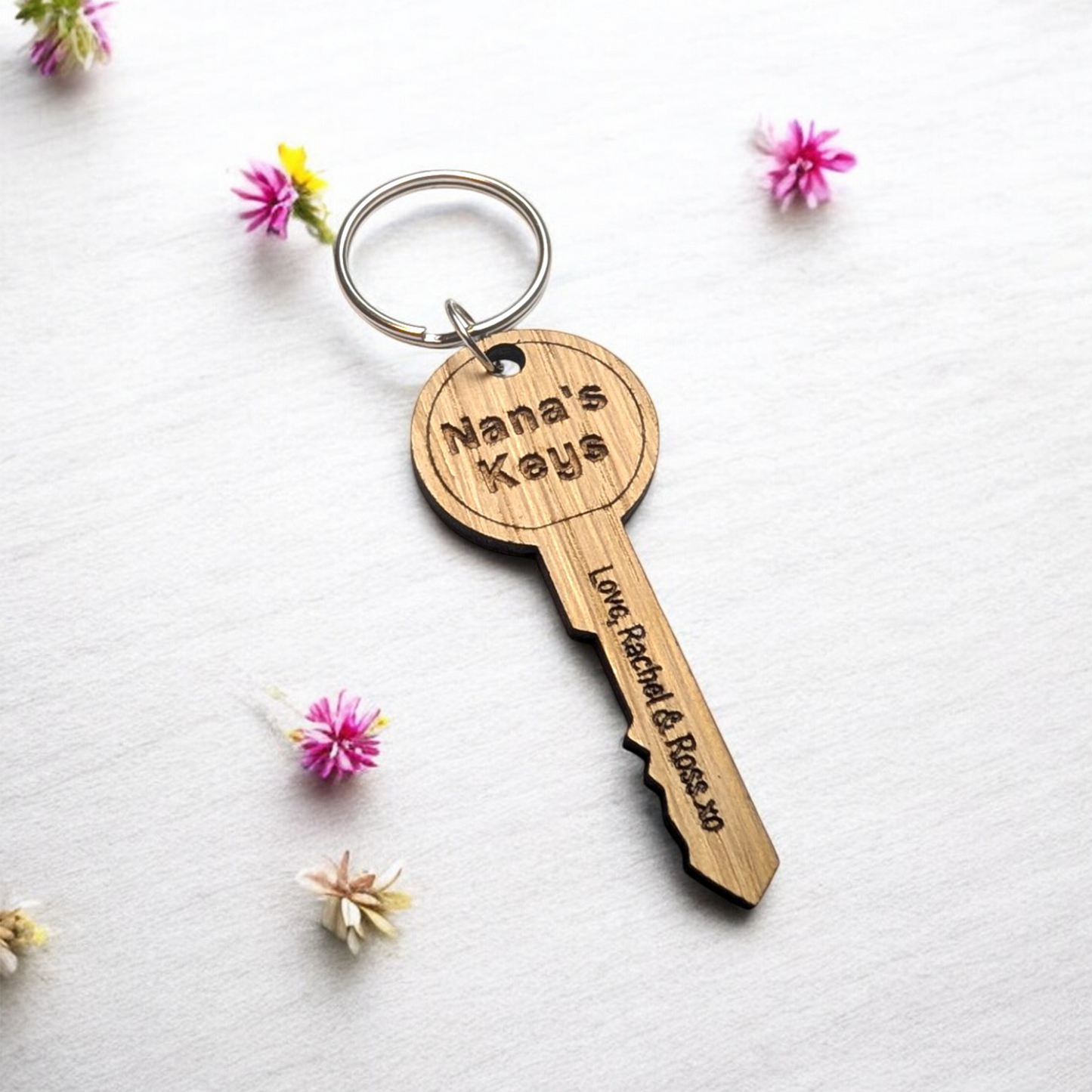 Mothers Day Gift | Personalised Keyring | Key-Shaped Keyring | Keepsake | Key Accessories