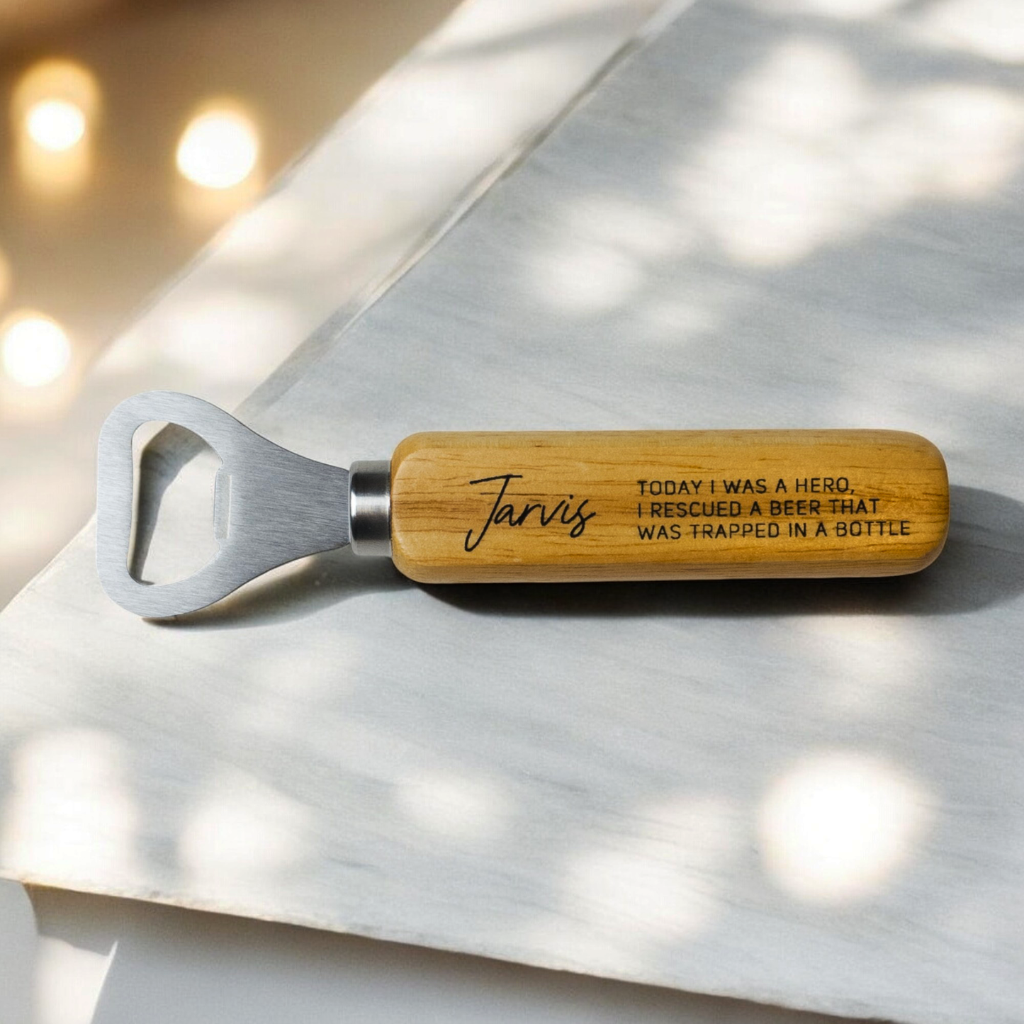 Personalised Bottle Opener | Gift | Wooden | Laser Engraved | Present | Friends