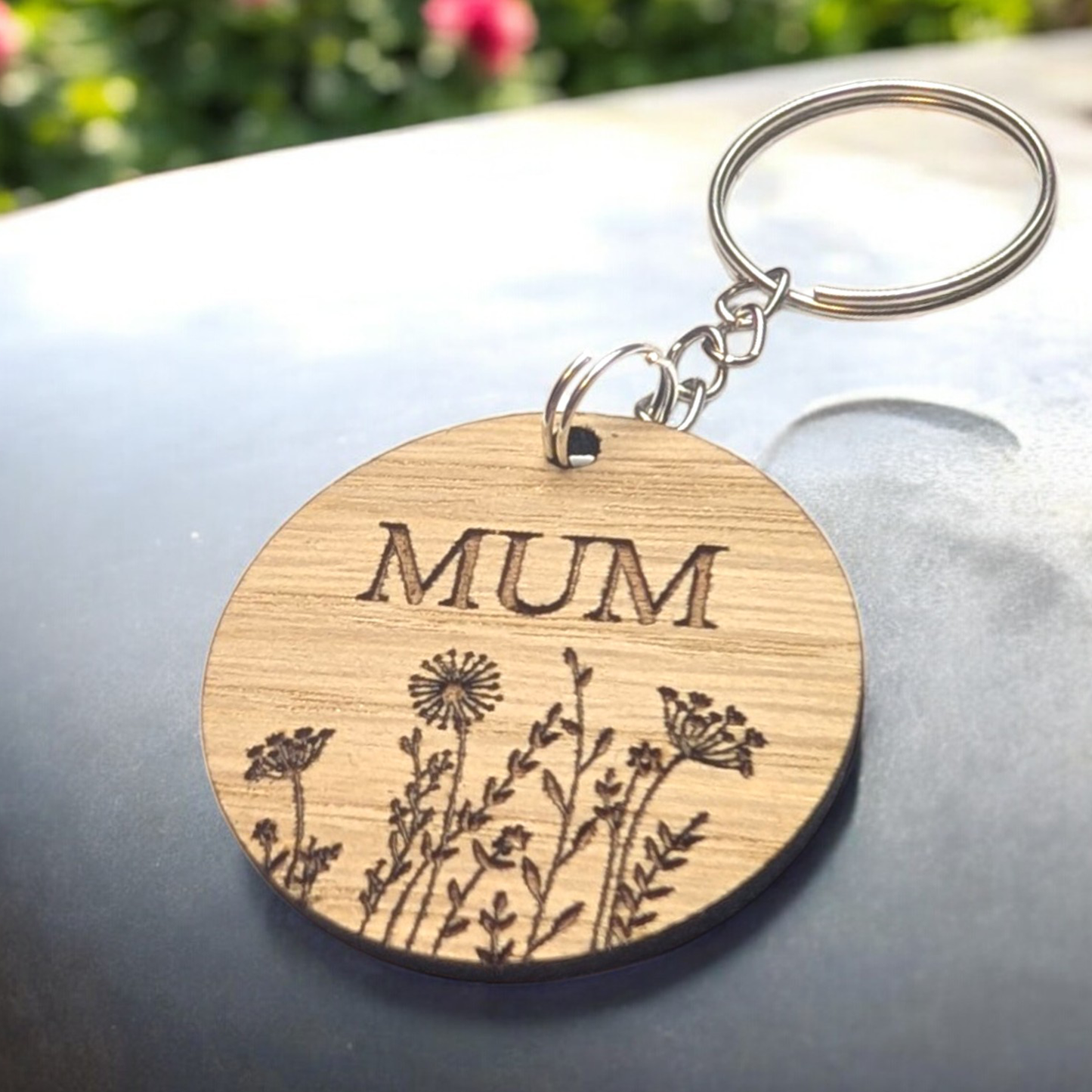 Mothers Day Gift | Personalised Keyring | Floral Keyring | Keepsake | Key Accessories