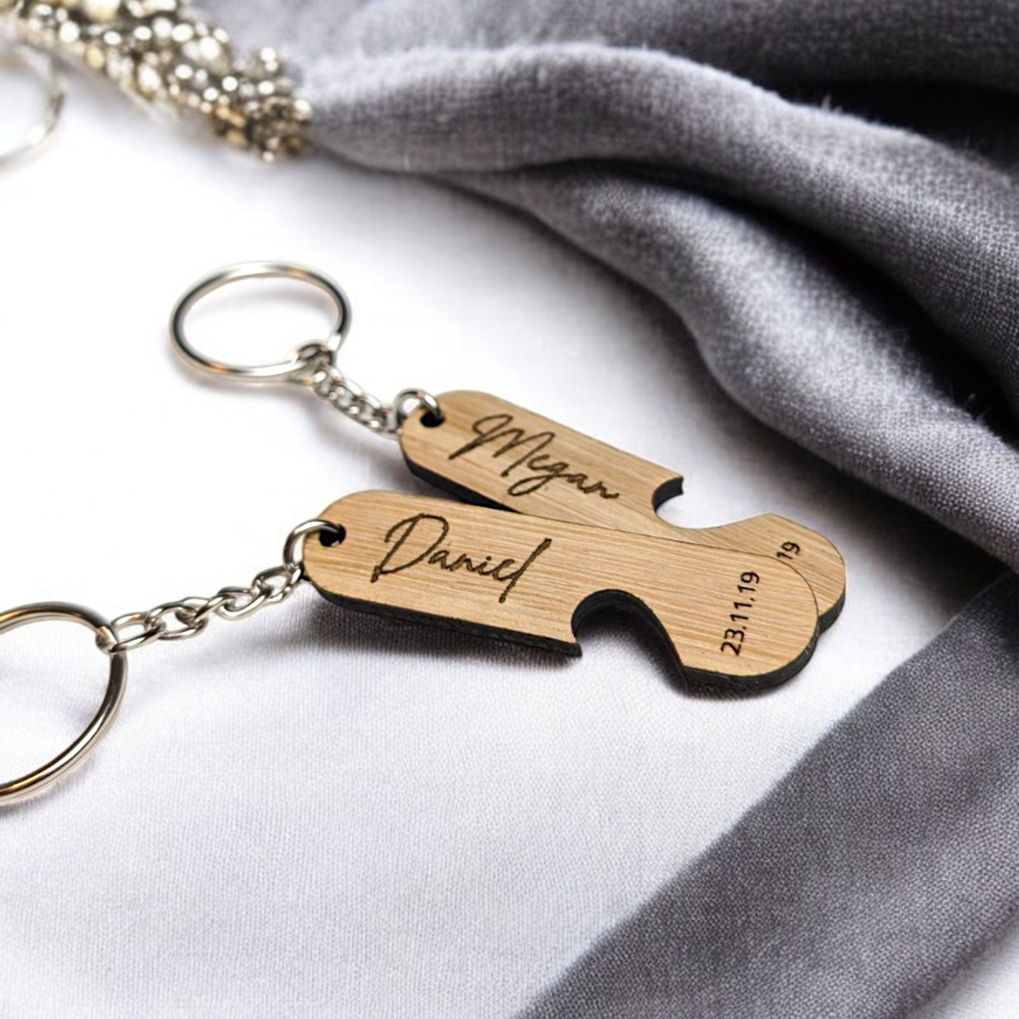 Personalised Love Keyring Set | Couples | Valentines Gift | Present