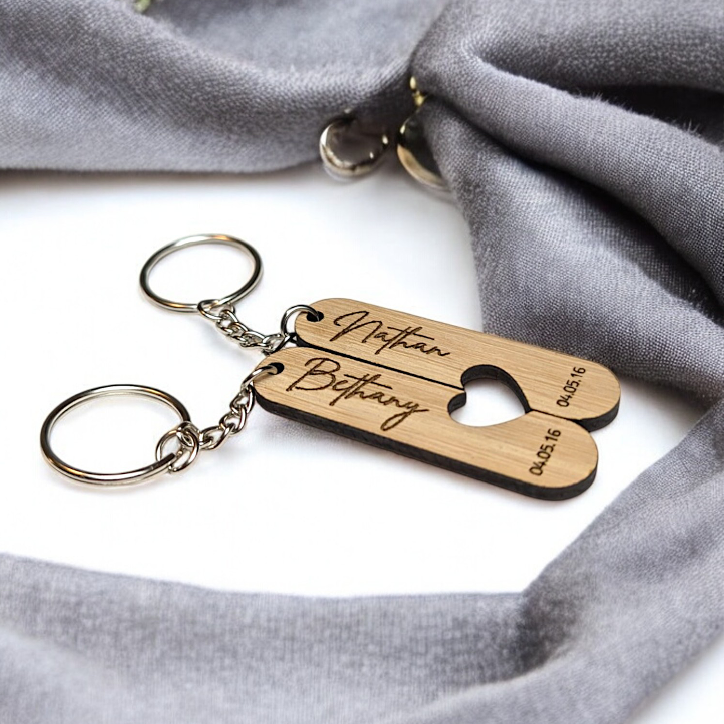 Personalised Love Keyring Set | Couples | Valentines Gift | Present