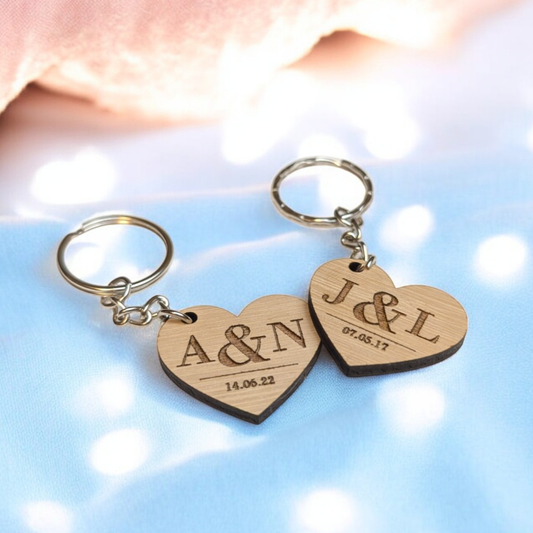 Valentines Heart Keyring | Keyring Set | Gift | Relationship | Love | Present