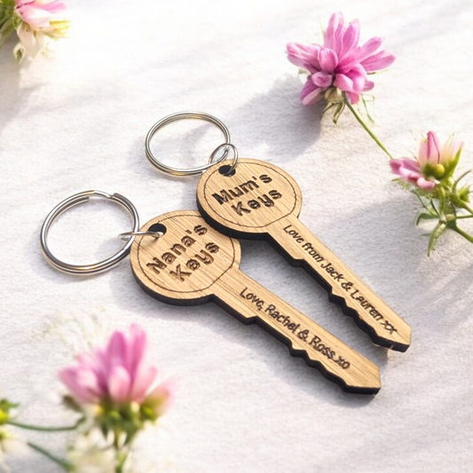 Mothers Day Gift | Personalised Keyring | Key-Shaped Keyring | Keepsake | Key Accessories