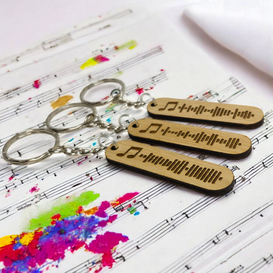 Music Note Keyring | Spotify Code | Personalised Gift | Present