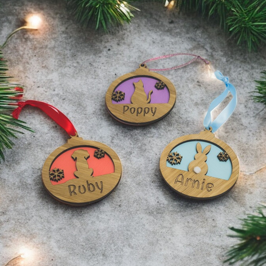 Pet Christmas Bauble | Bunny | Cat | Dog | Personalised Bauble | Christmas Tree