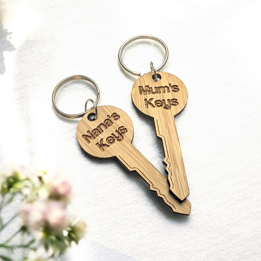 Mothers Day Gift | Personalised Keyring | Key-Shaped Keyring | Keepsake | Key Accessories