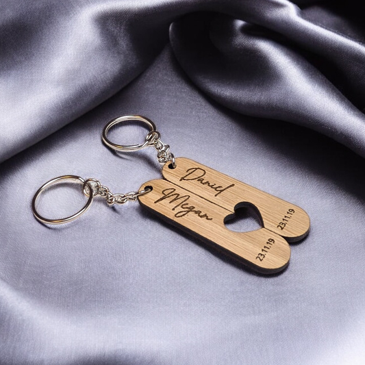 Personalised Love Keyring Set | Couples | Valentines Gift | Present