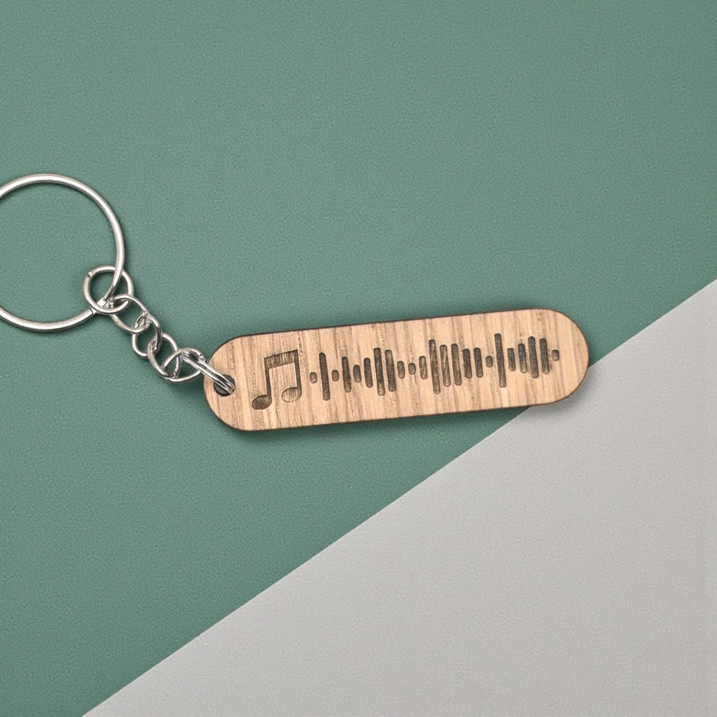 🎵 Personalised Spotify Code Wooden Keyring – Custom Music Gift
