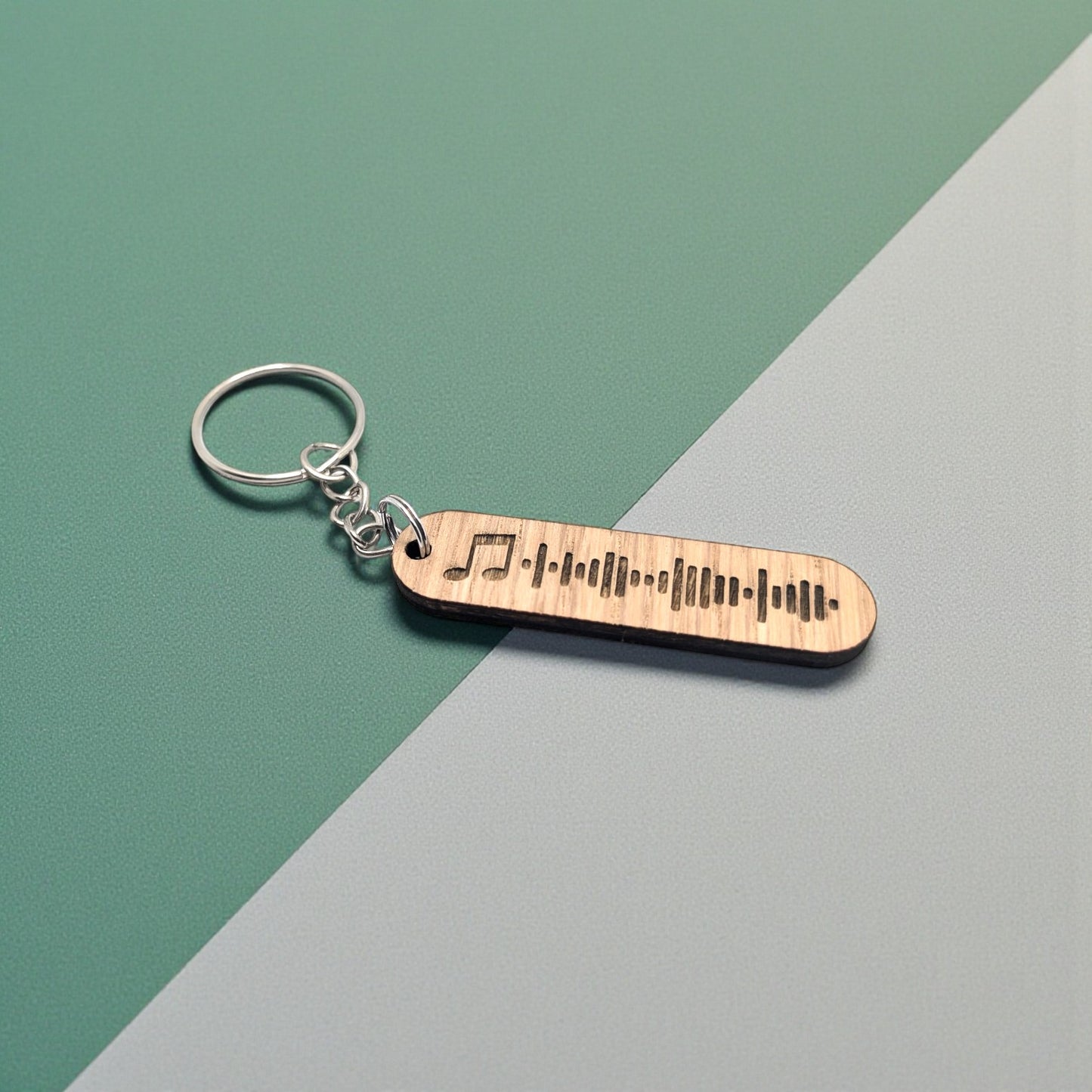 🎵 Personalised Spotify Code Wooden Keyring – Custom Music Gift